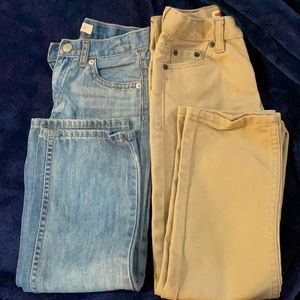 Two pair of Levi’s boys size 7reg jeans.
